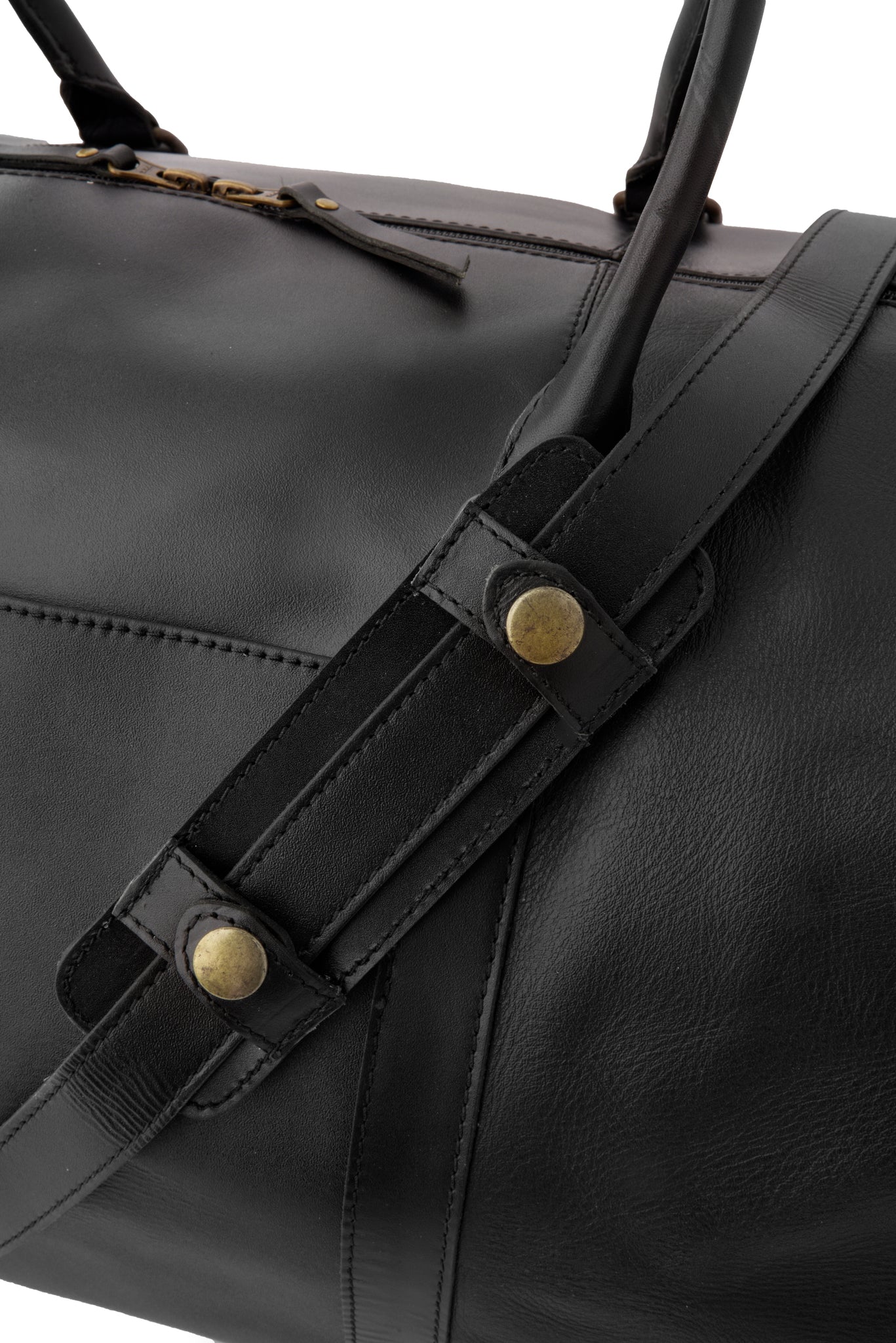 Ajax Leather Duffle Bag with Shoe Compartment
