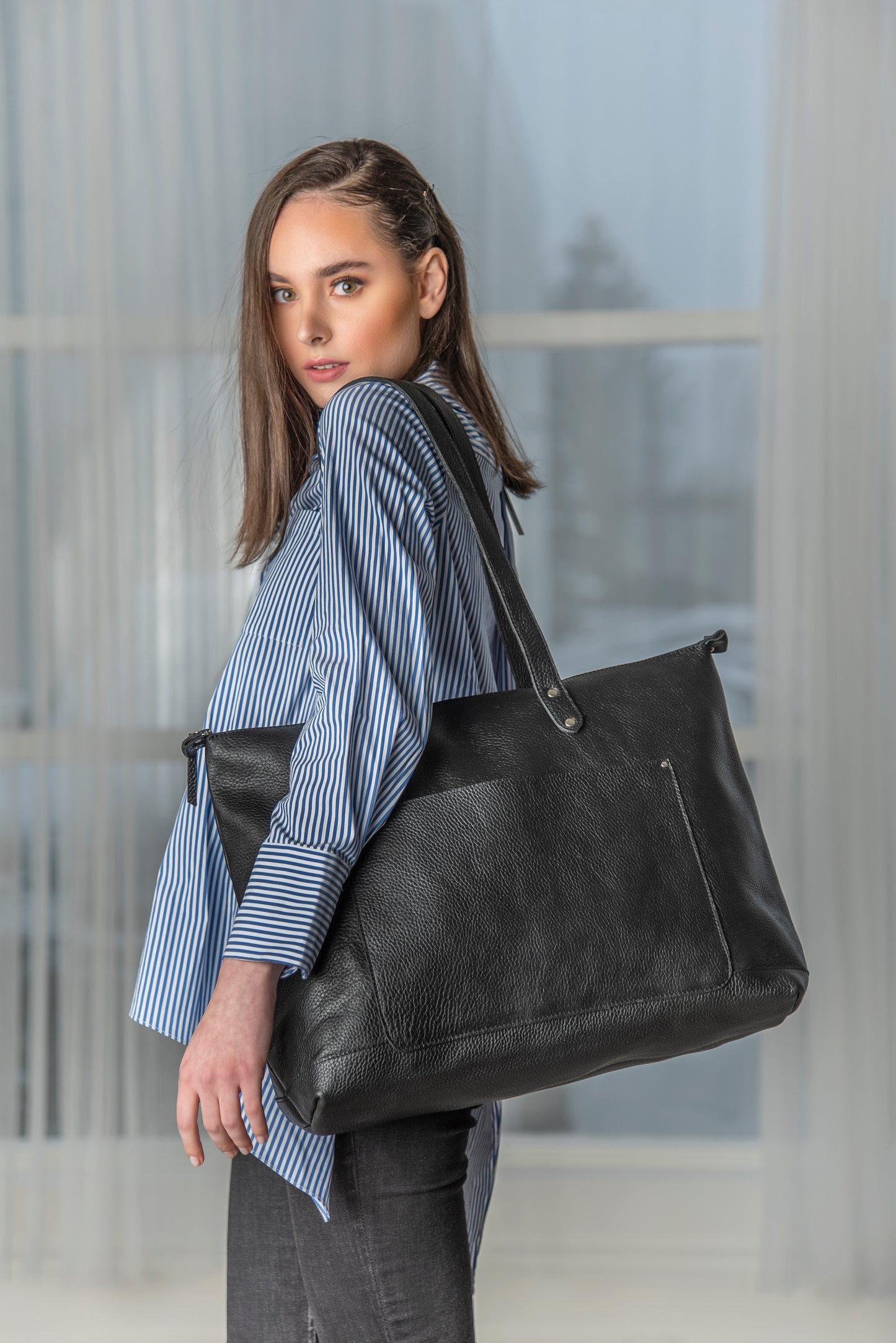 Classic Leather Tote Bag