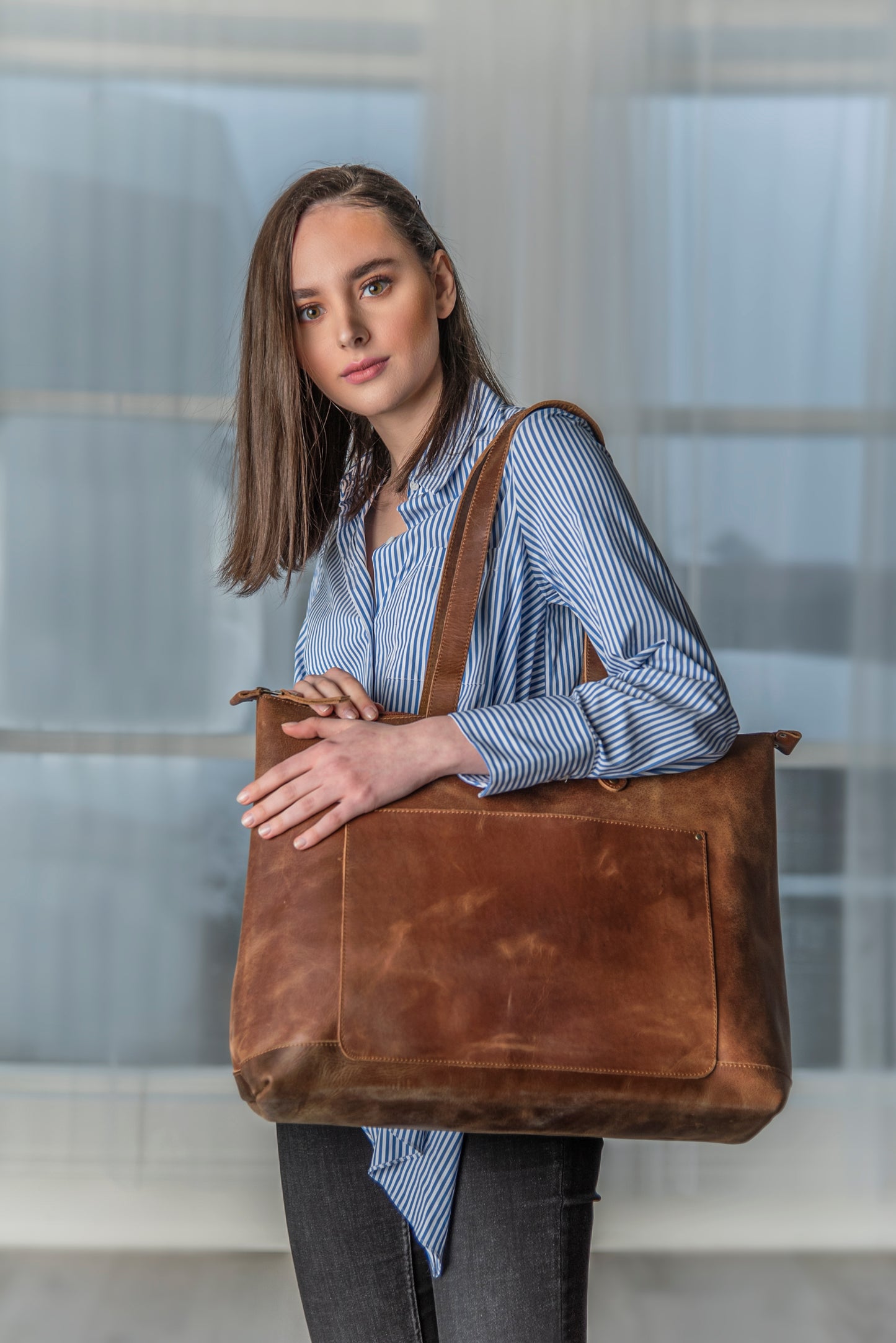 Classic Leather Tote Bag