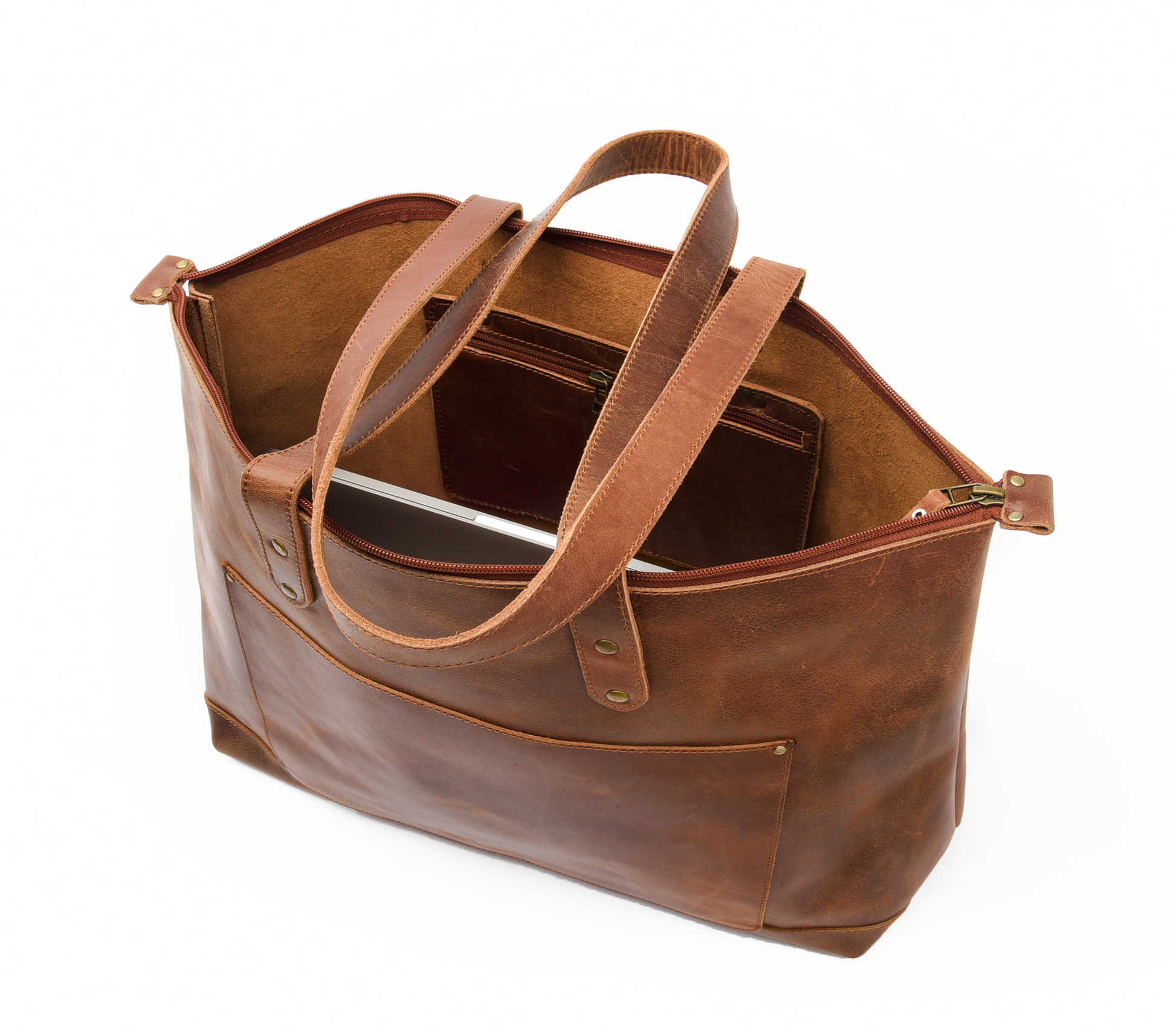 Genuine Leather Tote Bag Canada Bucks Leather Co