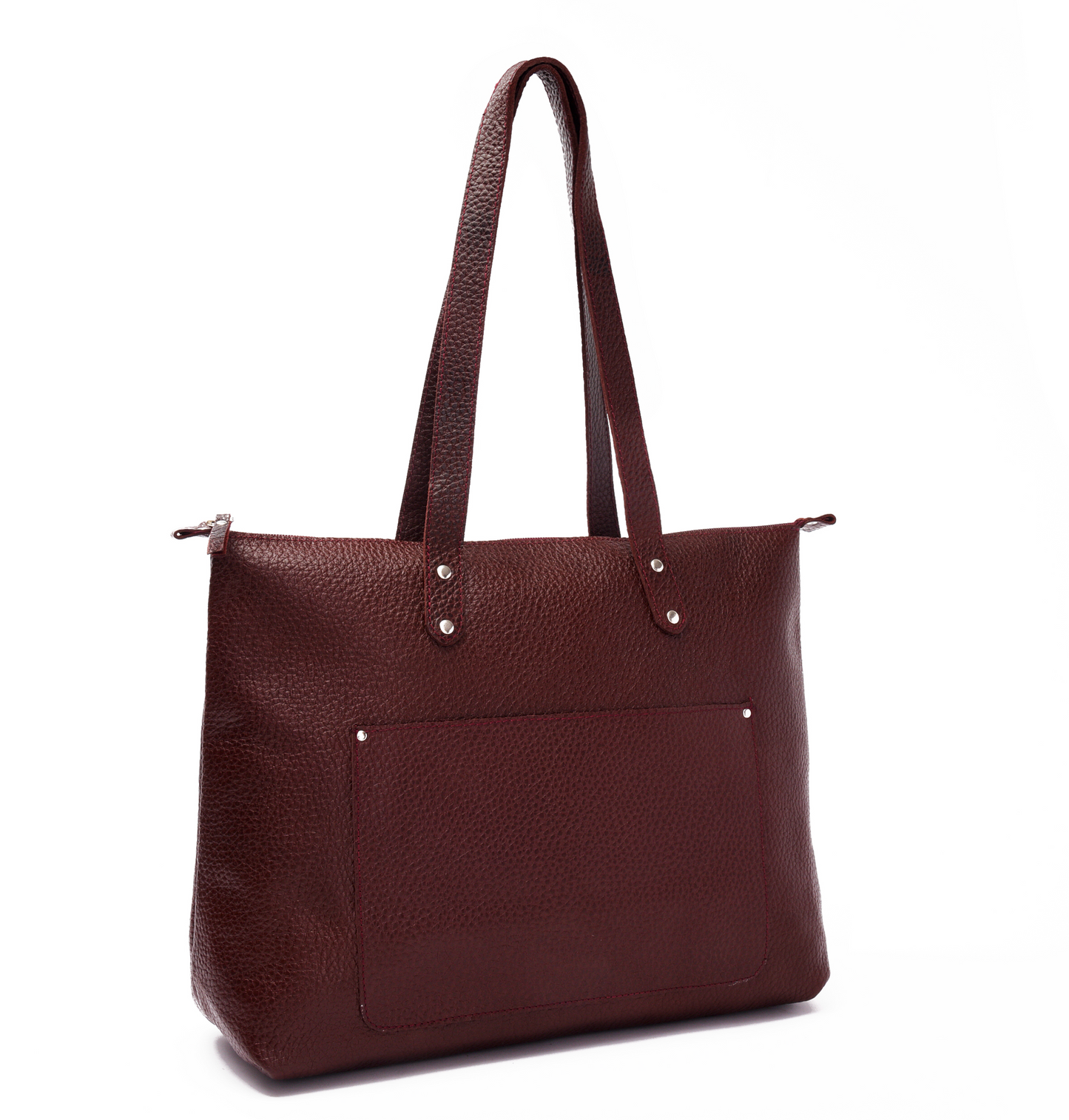 Zip tote 2025 bag leather