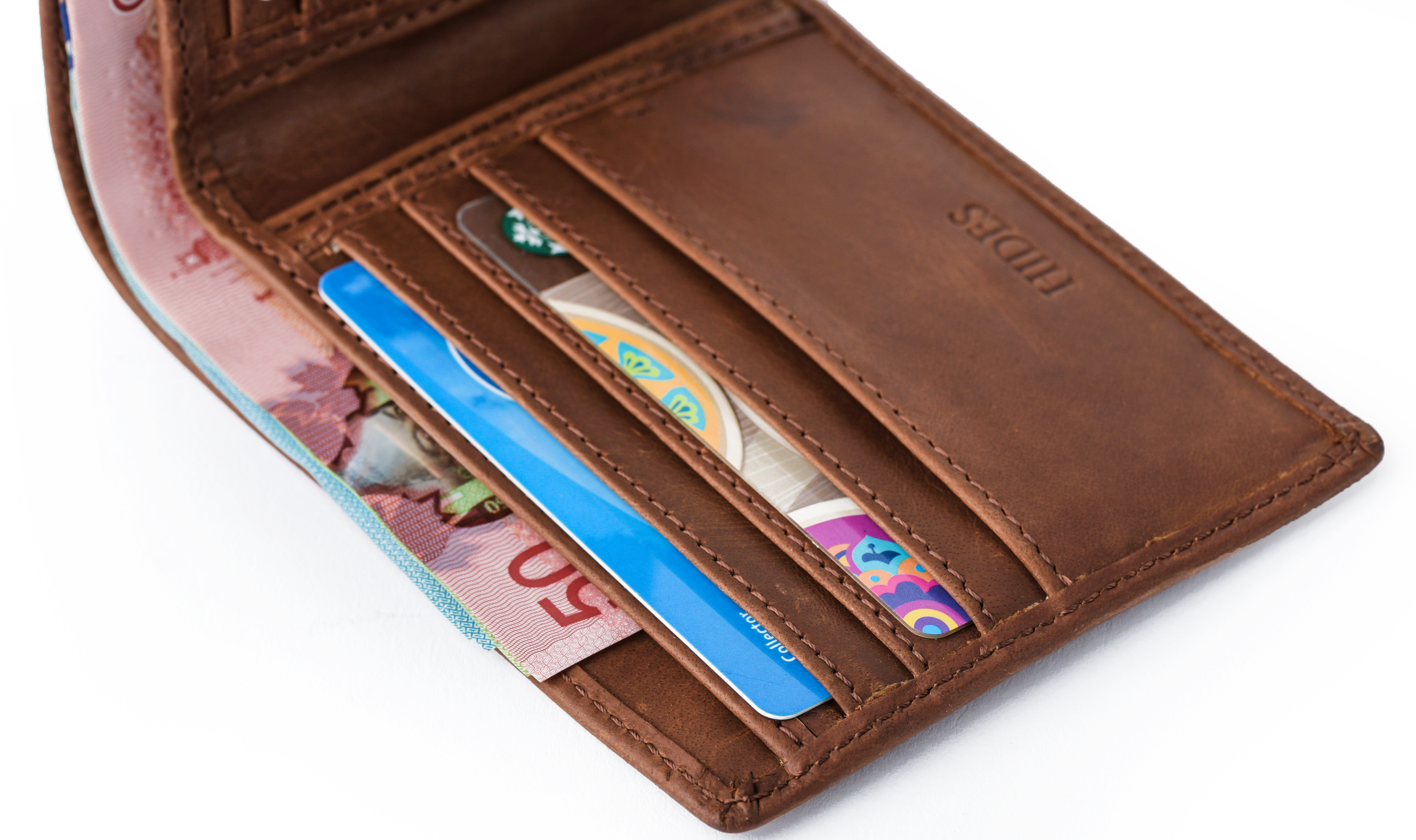 Leather Wallets for Men: Buck Brown Slim Card Wallet | KMM & Co. Yes