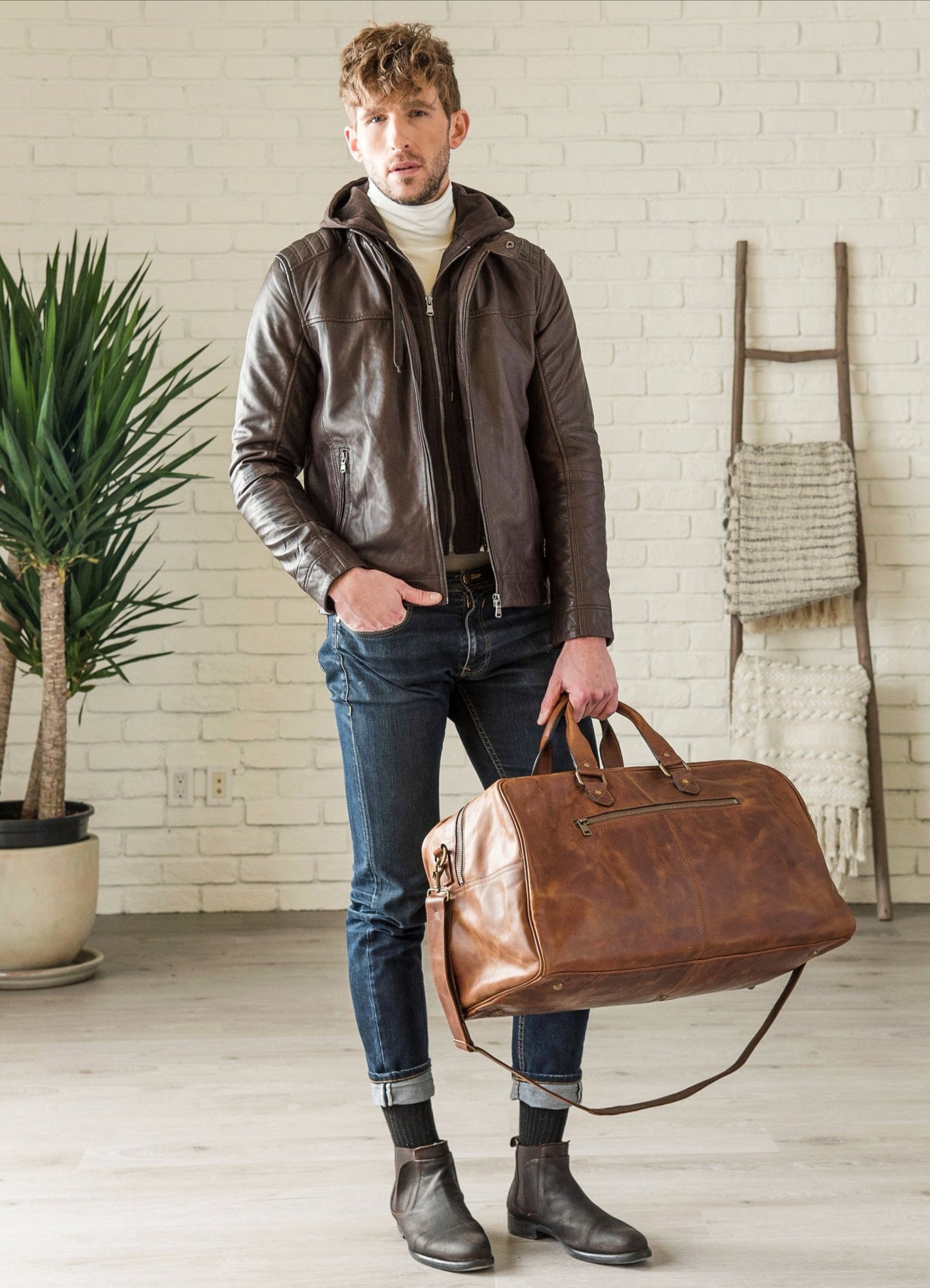 Caesar Leather Duffle Bag