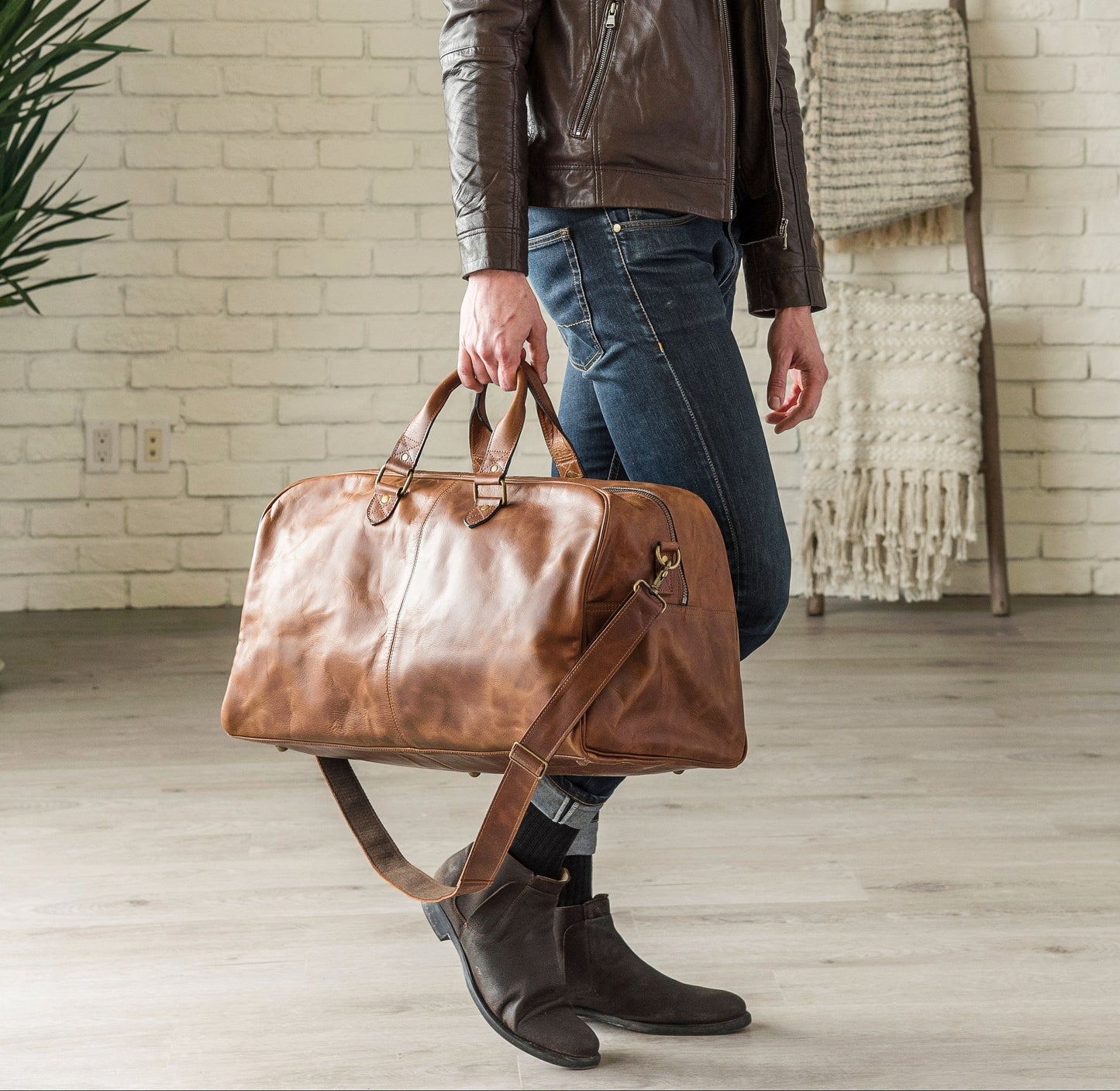 Caesar Leather Duffle Bag