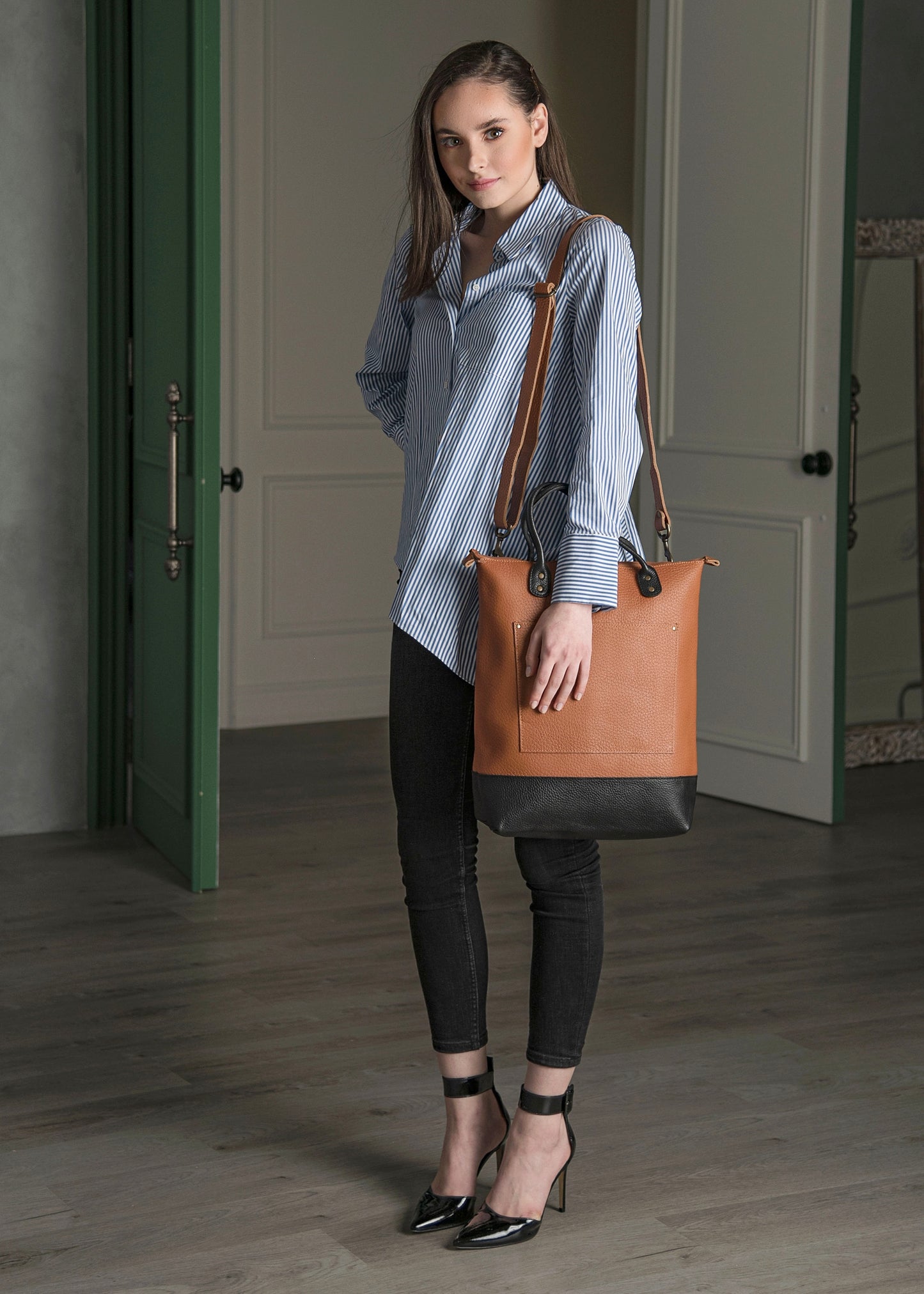 Everyday Crossbody Leather Tote