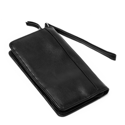 Zip-around Leather Passport Wallet