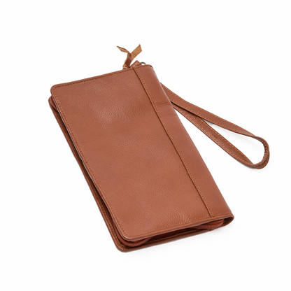 Zip-around Leather Passport Wallet