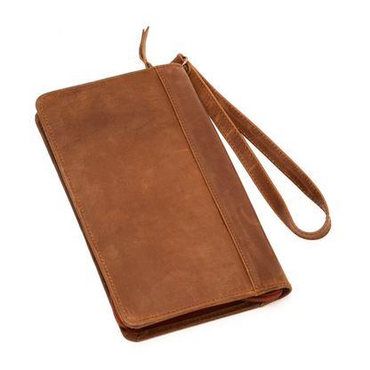 Zip-around Leather Passport Wallet