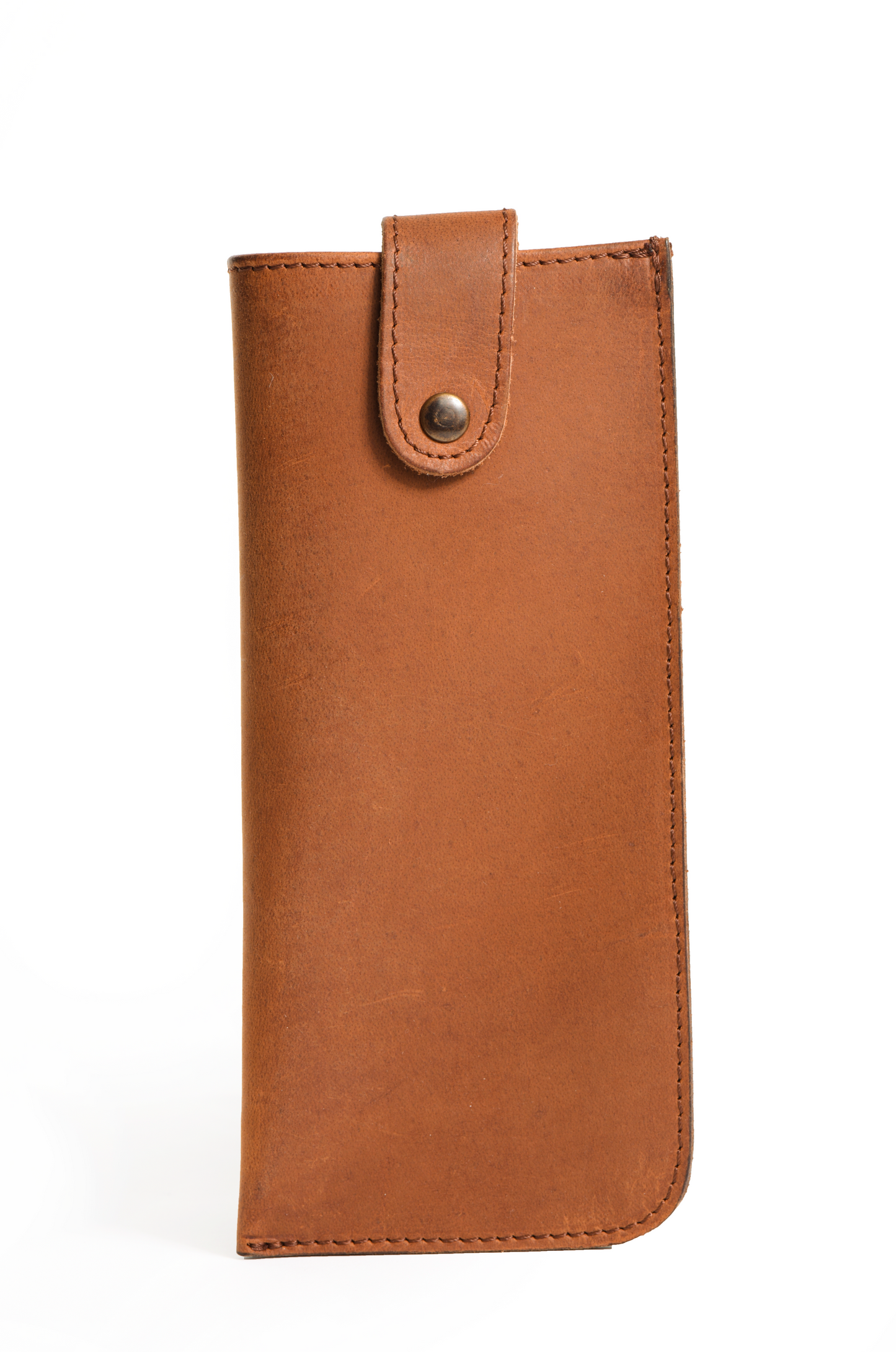 Leather Sunglasses Case with Snap Closure