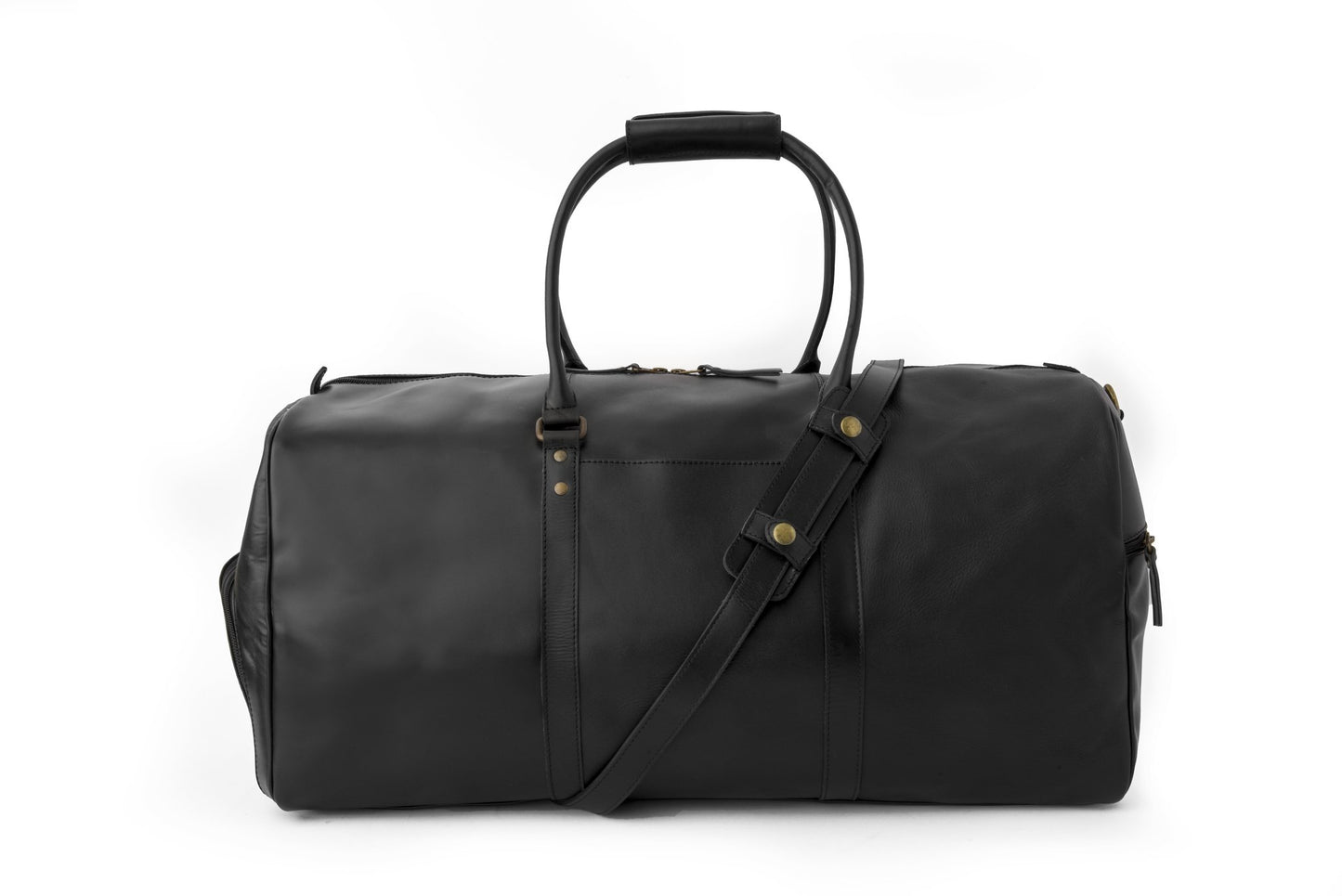 Ajax Leather Duffle Bag with Shoe Compartment