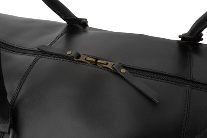 Ajax Leather Duffle Bag with Shoe Compartment