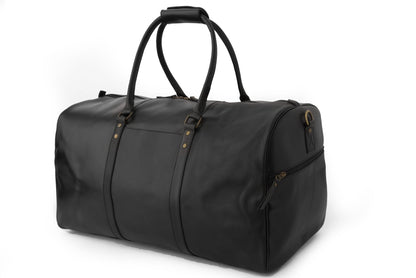 Ajax Leather Duffle Bag with Shoe Compartment