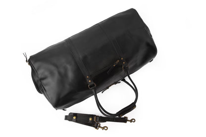 Ajax Leather Duffle Bag with Shoe Compartment